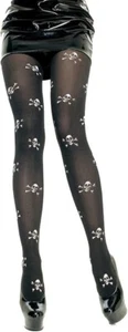 New Leg Avenue Skull & Crossbones Print Opaque Tights Style PC7728 One Size - Picture 1 of 6