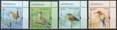 Sellos de aves, pájaros cantores de Moldavia 2025 4 MNH Foto 1 de 4