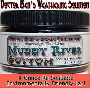Muddy River Bottom Weathering Solution Doctor Ben's Wood Plastic Metal Resin6611 - Picture 1 of 12