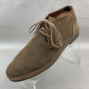 Kenneth Cole Reaction Desert Hill Chukka Stiefel taupe Leder Wildleder runde Spitze 9M - Bild 1 von 11