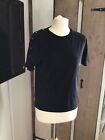 The Kooples Logo Sport Black Tee Cotton Silver Ring Detail 36"Chest Size 1 £80
