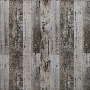 17.5'' x 236'' Gray Peel and Stick Wallpaper Faux Wood Plank Paper Self-Adhes... - Picture 1 of 7