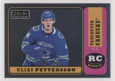 2018-19 O-Pee-Chee Platinum Retro Elias Pettersson #R-100 Rookie RC - Image 1 of 2