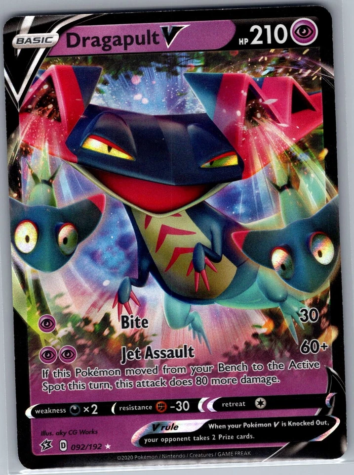 Dragapult V 092/192 SWSH02: Rebel Clash - Pokemon Card - NM - Image 1 of 2
