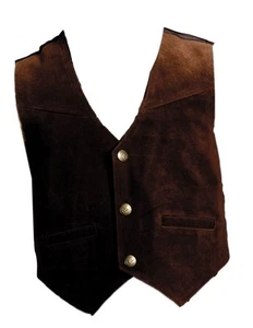 Roper Western Vest Boys Suede Snap L Brown 02-094-0500-0513 BR - Picture 1 of 1