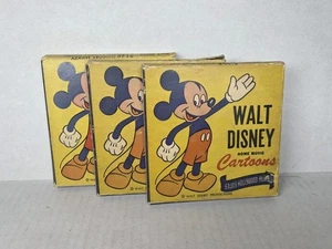 1950's Vintage (3) Walt Disney Home Movie Cartoons 8mm Film Reel in Original Box - Bild 1 von 12
