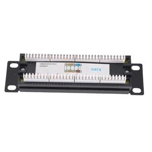 CAT6 8 Ports Patch Panel Rack Netzwerk 6.89  1U Rackmontage mit RJ45-Bu1362 - Afbeelding 1 van 6