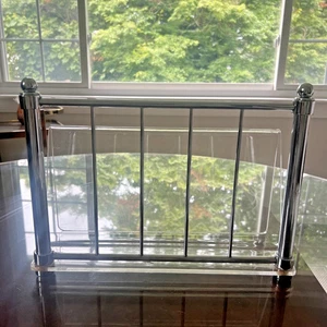 Vintage MCM Chrome & Lucite Magazine Holder Rack - Picture 1 of 7