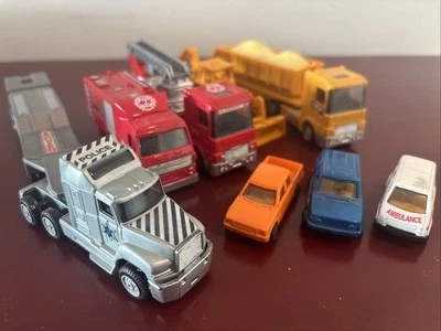 NEW-RAY Toy Vehicles Lot Construction & Fire Department & Trucks All As Is - Image 1 of 4