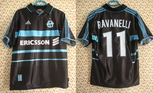 Maillot Olympique Marseille 1999 Ravanelli #11 Adidas OM Ericsson vintage - M - Picture 1 of 11