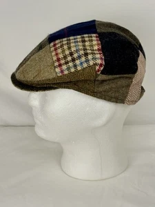 HANNA HATS Flatcap Gr. L Patchwork Irland Donegal reine Schurwolle Zeitungsjunge - Bild 1 von 13