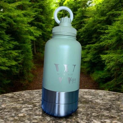 Wlatrix Hundetrinkflasche Edelstahl 950ml Näpfe für Wasser und Futter. - Bild 1 von 4