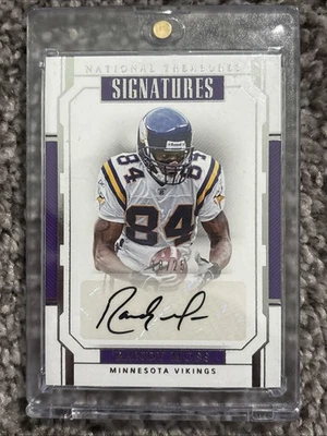 2018 Panini National Treasures Signatures Randy Moss Auto /25 #S-RM Vikings - Image 1 of 4