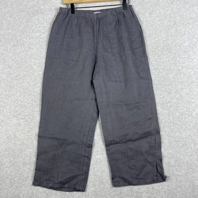 Calça Russ Berens Feminina de Linho Tamanho P Cinza Claro Lagenlook Minimalista - Imagem 1 de 4