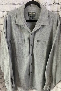 Quicksilver Salt Water Denim Flannel Long Sleeve Shirt Blue Sz XL Skate Surf - Picture 1 of 4