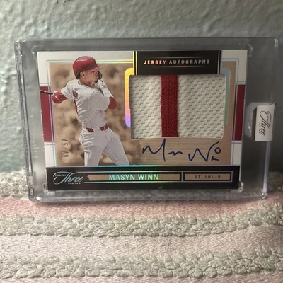 Camiseta deportiva Panini Three And Two Masyn Winn 2025 parche automático 45/49 #jk-mw Foto 1 de 3