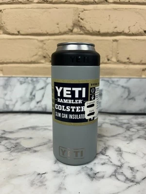 Yeti Rambler 12 oz coldre isolado lata fina - cinza granito - Imagem 1 de 2