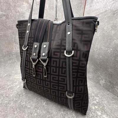 Auténtico bolso de hombro bidireccional Givenchy marrón con patrón integral Foto 1 de 4