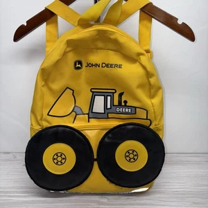 Mochila John Deere Tractor Niños Pequeños 12" Amarilla Neumáticos Grandes Usada en Excelente Condición - Imagen 1 de 11