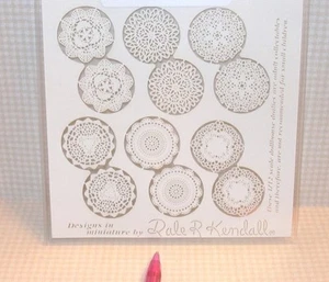 Miniature Kendall Laser-Cut Paper Doilies (12): DOLLHOUSE Miniatures 1:12 Scale - Picture 1 of 1