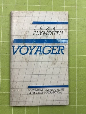 Folleto manual del propietario 84 1984 Plymouth Voyager OEM de fábrica. M10 Foto 1 de 2