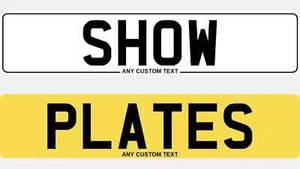 2D Standard Printed Show Plate Front & Rear | Custom UK Car Reg Number Plates - Picture 1 of 6
