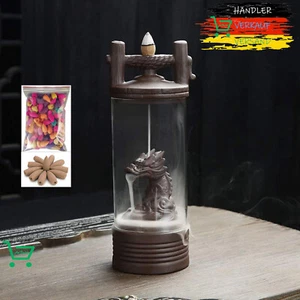 Rückfluss Weihrauchbrenner Reflux Incense Burner Räuchergefäß Dragon Keramik - Bild 1 von 11