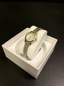 Timex Watch Womens Indiglo Gold Silver Tone White Dial Stainless Steel Quartz - Picture 1 of 3