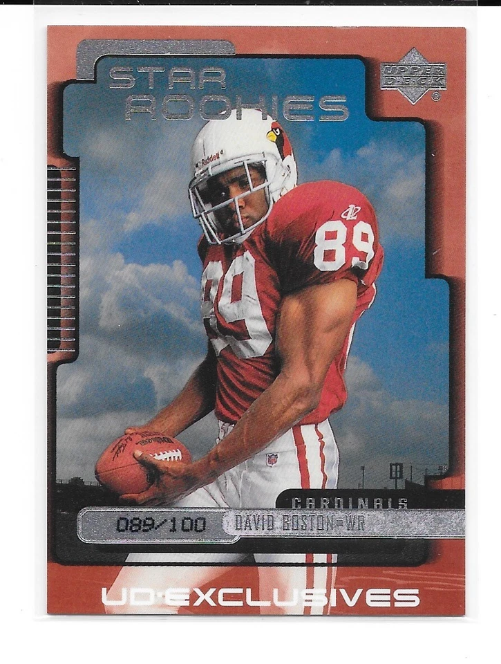 1999 Upper Deck David Boston UD Exclusives Silver RC 89/100 JERSEY NUMBER #250 - Image 1 of 1