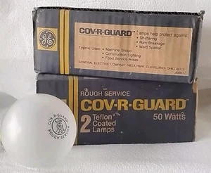 ***RARE*** (4) 2pks Vtg GE 50w Cov-R-Guard Teflon Coated Lamp Bulbs - Picture 1 of 4