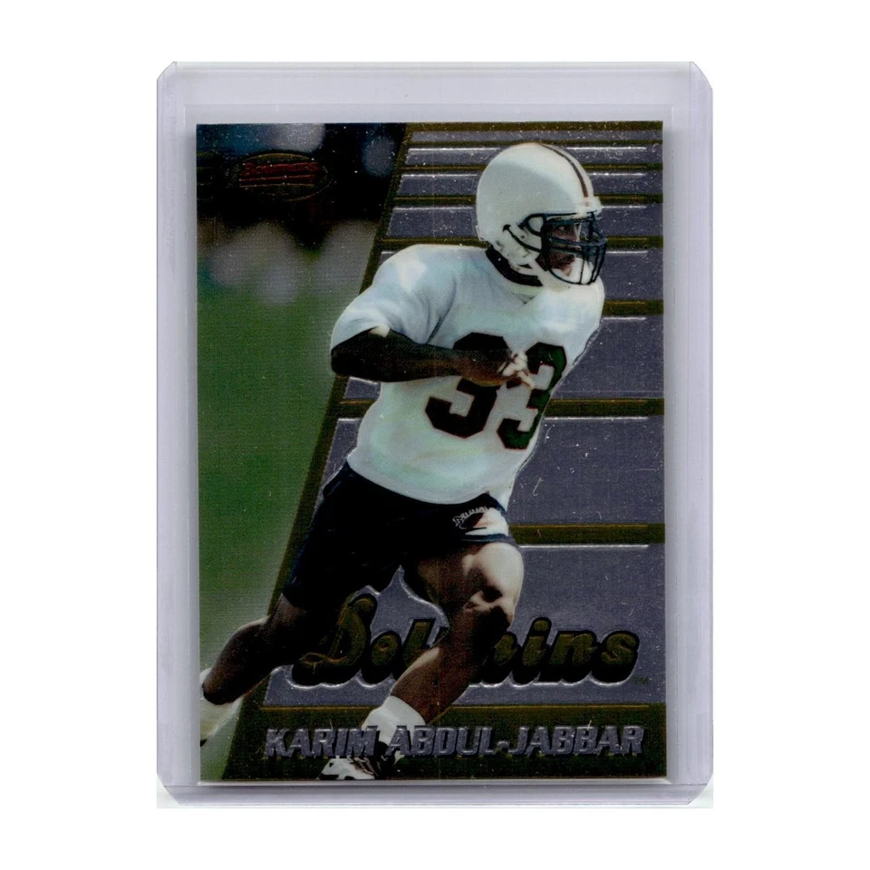 1996 Bowman's Best Karim Abdul-Jabbar RC Dolphins #155 - Image 1 of 3