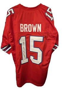 JOHN SMOKEY BROWN AUTOGRAPHED BUFFALO BILLS JERSEY INSCRIBED SMOKEY BECKETT COA - Picture 1 of 4