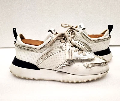 Tod's Mujer Flecos Cuero Zapatillas Talla 38 EUR 8 US Foto 1 de 4