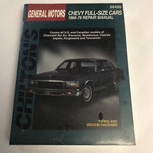 Chilton's repair manual Chevrolet Full size cars 1968-78 US Canadian 28420 NOS - Picture 1 of 3
