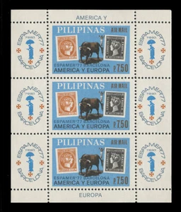 GROSSHANDEL - PHILIPPINEN BRIEFMARKEN - SC.#C110, F-VF NH x 3 GELOCHTE BLÄTTER - Bild 1 von 2