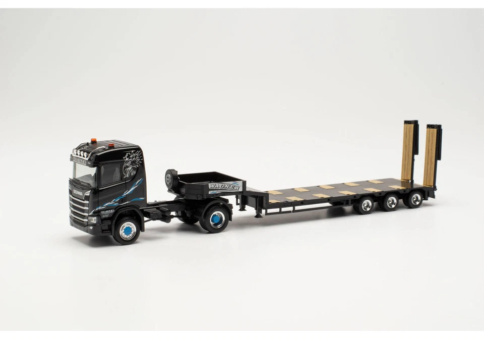 Herpa 1:87 315128 Scania CR ND 4x4 Tieflade-Sattlezug „Wagner Mitteleschenbach“ - Bild 1 von 1