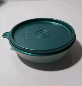Vintage Tupperware Kleine Wunder Snackschüssel transparent #1286 mit blauem Deckel A53 - Bild 1 von 1