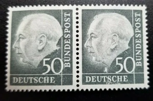 Germany Federal Republic 189x horizontal Pair MNH 1954 Heuss  - Picture 1 of 5