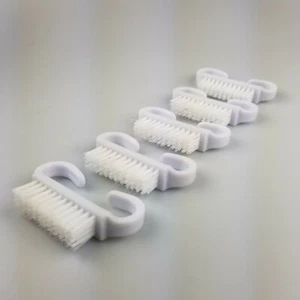 5 PC WHITE NAIL CLEANING BRUSH SET - Picture 1 of 4