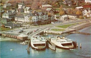 Postcard Rhode Island Newport-Jamestown Ferry Terminal Bay View Hotel Unused  - Picture 1 of 1