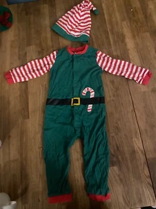 H&M baby elf Christmas outfit all-in-one babygrow. With hat. 12-18months - Picture 1 of 5