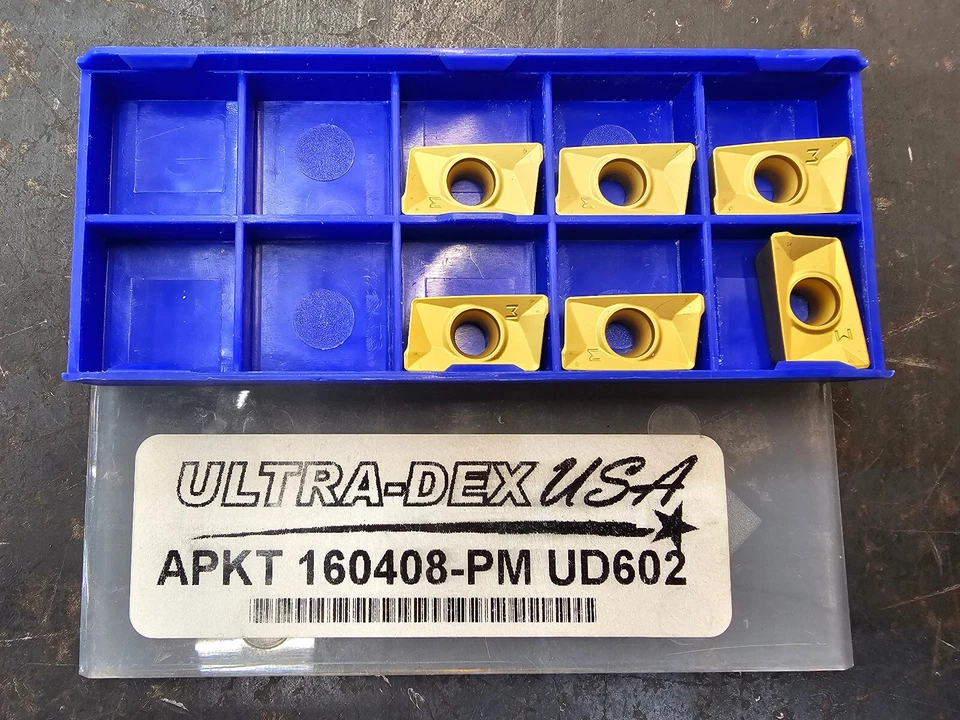 Cantidad 6 insertos de carburo grado Ultra Dex APKT 160408 APKT160408-PM UD602 Foto 1 de 1