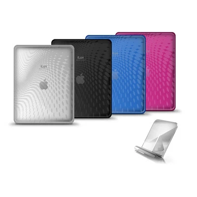 iLuv ICC802 Flexi-Clear(TPU) Case with Dot Wave Pattern for iPad, NEW - Image 1 of 4