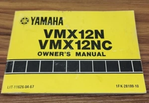 Yamaha OEM Owners Manual Book From 1990 Vmax VMX12N VMX12NC LIT-11626-04-67 - Picture 1 of 5