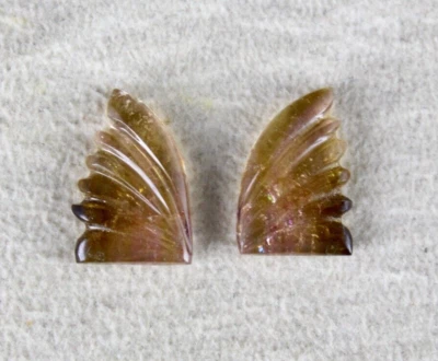 Natural Multi Color Tourmaline 7.70 Ct Carved Gemstone For Pendant Earring - Image 1 of 4