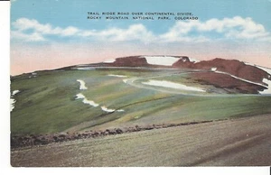 ROCKY MOUNTAIN NATIONAL PARK POSTCARD TRAIL RIDGE ROAD Continental Divide - Picture 1 of 2