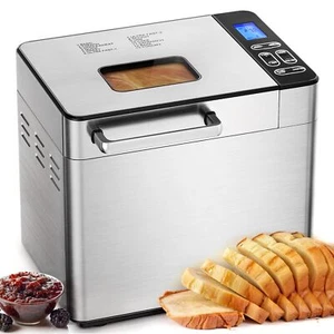 EUHOMY 2LB Bread Maker Machine 13, Dough Maker, Non-stick Pan, Yogurt,Ultra Fast - Picture 1 of 9