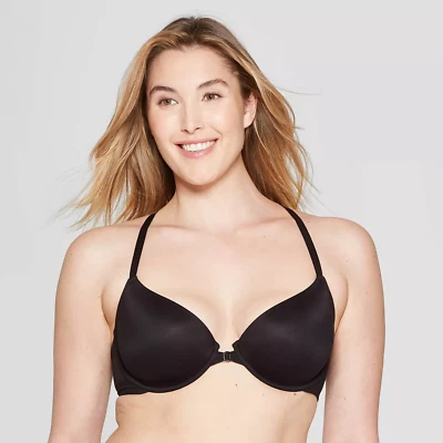 Women's Ace Lightly Lined Demi Racerback Bra 32AA Black - Auden BRAND NEW - Image 1 of 2
