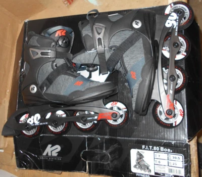K2 Men's F.I.T. 80 BOA Inline Skates Size US 7 Rollerblade - Image 1 of 4