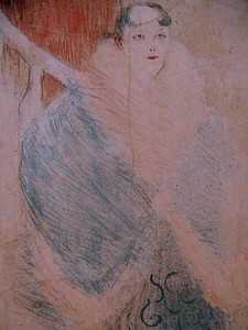 1897 Toulouse-Lautrec "la Viennoise" Post Card 6.3x 4.5 Small Modern Art Print